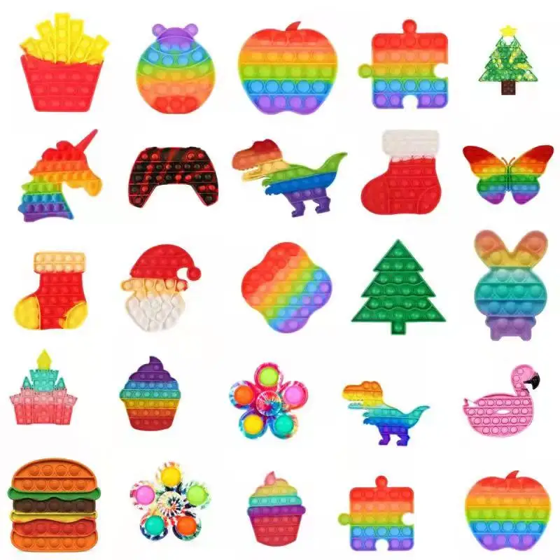 Rainbow Bubble Pops Kids Fidget Toys Sensory Autisim Special Need Anti-stress Stress Relief Squishy Simple Dimple Fidget Toy
Rainbow Bubble Pops Kids Fidget Toys Sensory Autisim Special Need Anti-stress Stress Relief Squishy Simple Dimple Fidget Toy