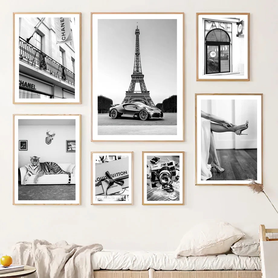 Luxury Paris Woman Tiger Car Bike Black White Wall Art Canvas Painting Nordic Posters And Prints Wall Pictures Living Room Decor
Luxury Paris Woman Tiger Car Bike Black White Wall Art Canvas Painting Nordic Posters And Prints Wall Pictures Living Room Decor