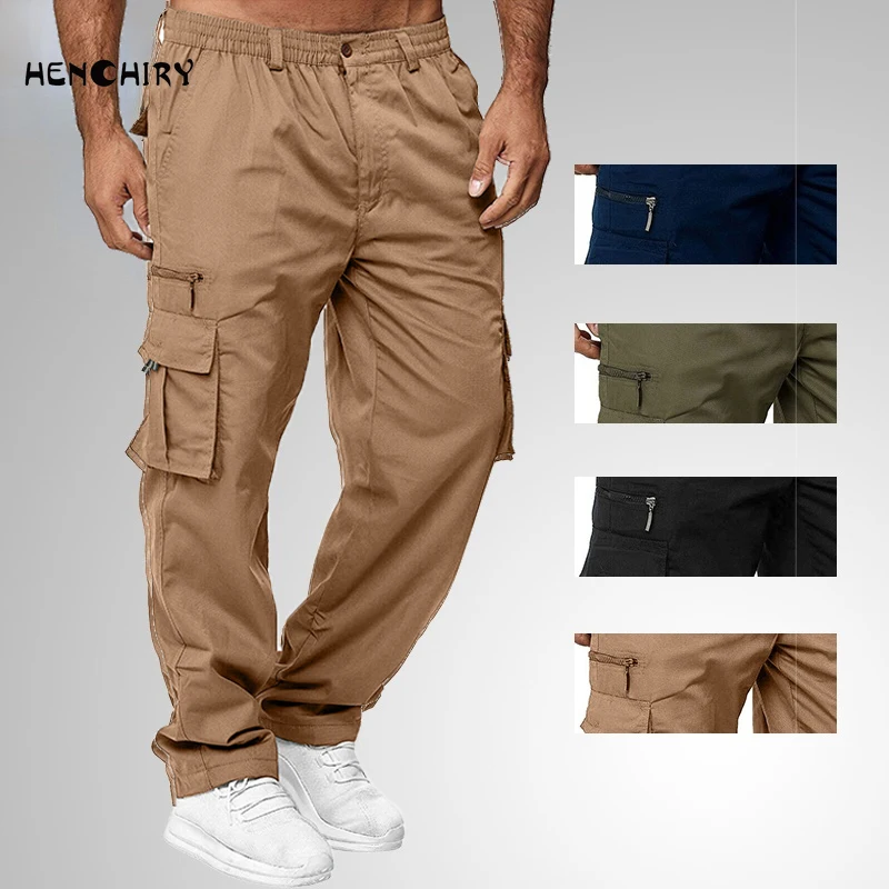 HENCHIRY 2022 Spring New Overalls Men's Trousers Straight Loose Men's Sports Pants Multi-pocket Work Tactical Military Pants 
HENCHIRY 2022 Spring New Overalls Men's Trousers Straight Loose Men's Sports Pants Multi-pocket Work Tactical Military Pants