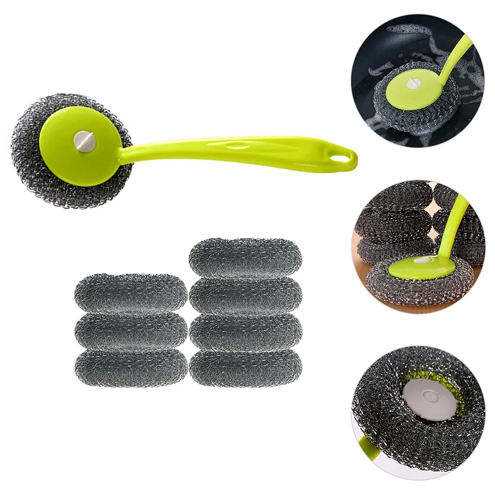 1 Set Pot Brush Stainless Steel Handle Kitchen Dish Washing Brush Pan Brush Cleaning Brush Pot Scrubber
1 Set Pot Brush Stainless Steel Handle Kitchen Dish Washing Brush Pan Brush Cleaning Brush Pot Scrubber