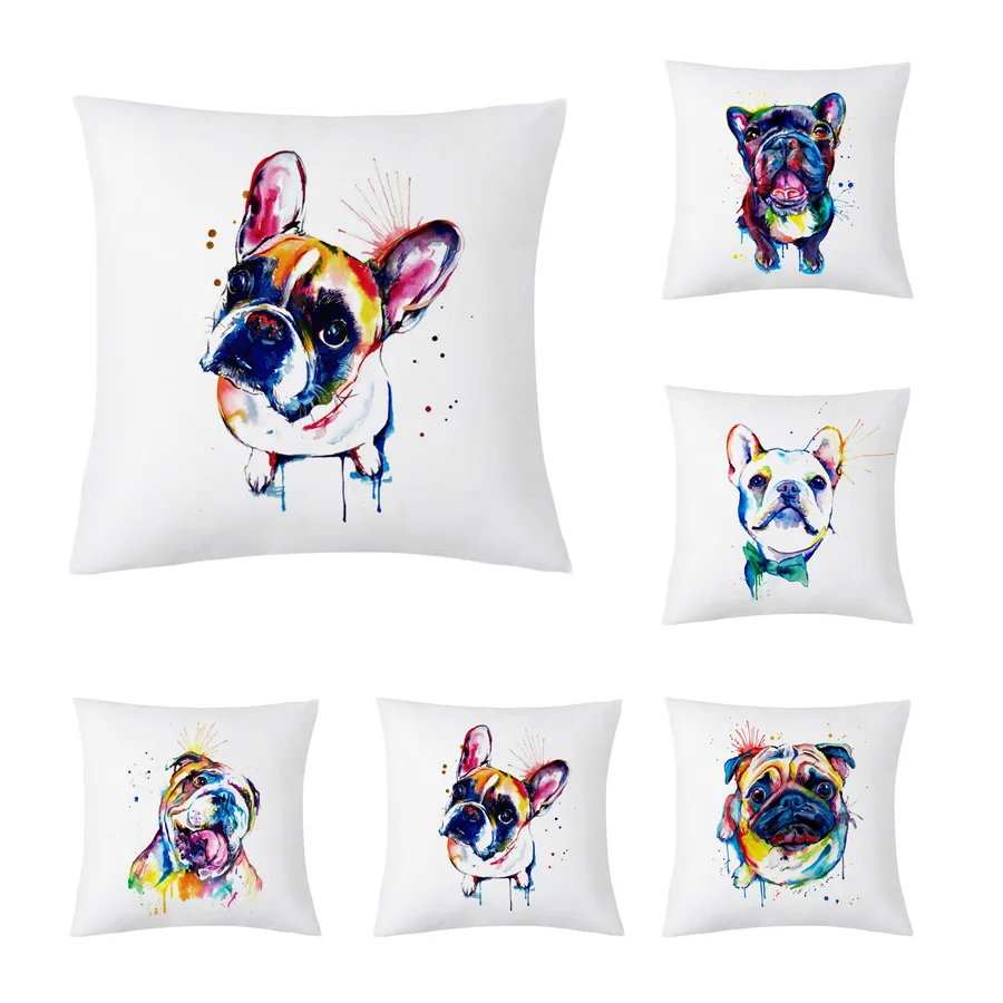 45cm Creative Dog Cushion Cover French Bulldog Printing Throw Pillow Case Bulldog Cushion Cover Home Decoration Pillowcase
45cm Creative Dog Cushion Cover French Bulldog Printing Throw Pillow Case Bulldog Cushion Cover Home Decoration Pillowcase