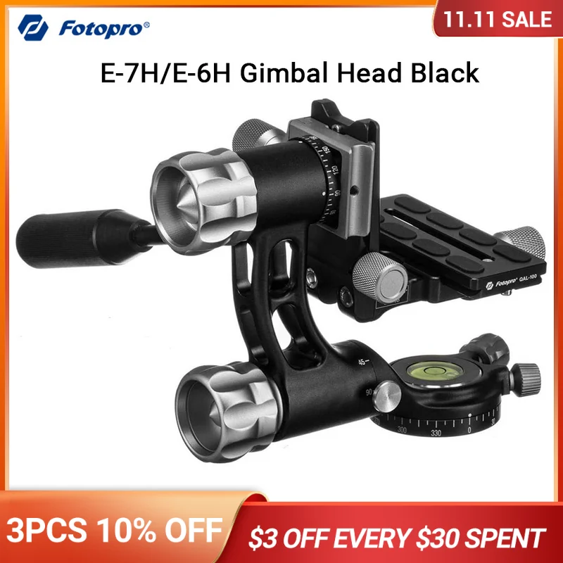 Fotopro Professional Gimbal Tripod Head Maximum Load 66IB Aluminum Gimbal Head Ideal for Heavy Camera Equipment Shooting Birds
Fotopro Professional Gimbal Tripod Head Maximum Load 66IB Aluminum Gimbal Head Ideal for Heavy Camera Equipment Shooting Birds
