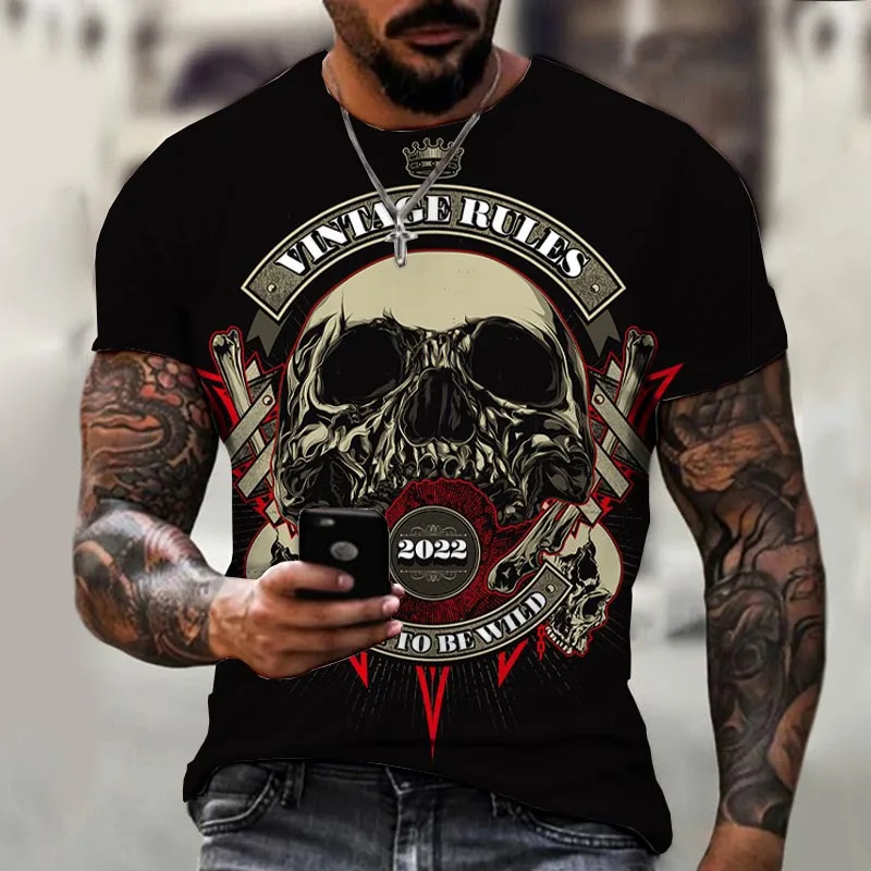Summer Mens Trend American Classic 3d T Shirts Slim Fit Skulls Printed T-shirt Fashion Pattern Casual Street Short Sleeve Tops 
Summer Mens Trend American Classic 3d T Shirts Slim Fit Skulls Printed T-shirt Fashion Pattern Casual Street Short Sleeve Tops