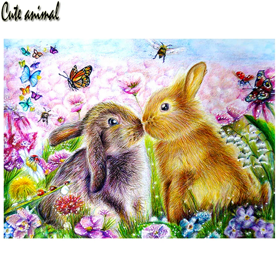DIY 5D Diamond Painting Rabbit Animal Full Drill Diamond Mosaic Hand Inlaid Lovers Flower Rhinestones Embroidery Home Decor Gift
DIY 5D Diamond Painting Rabbit Animal Full Drill Diamond Mosaic Hand Inlaid Lovers Flower Rhinestones Embroidery Home Decor Gift
