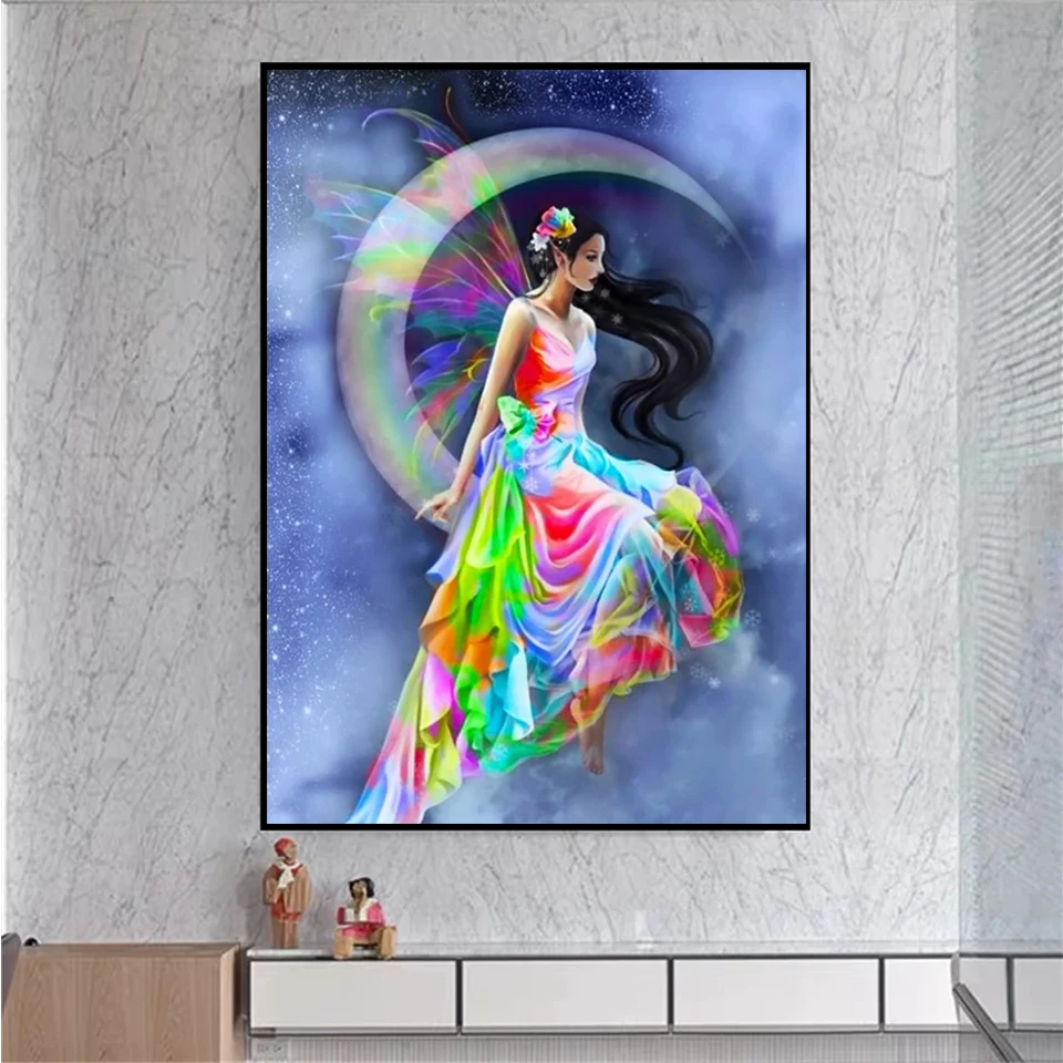 5D Diamond Painting Moon Fairy Colorful Elves Cross Stitch Kit Full Diamond Embroidery Fantasy Mosaic Picture Crystal Needlework
5D Diamond Painting Moon Fairy Colorful Elves Cross Stitch Kit Full Diamond Embroidery Fantasy Mosaic Picture Crystal Needlework