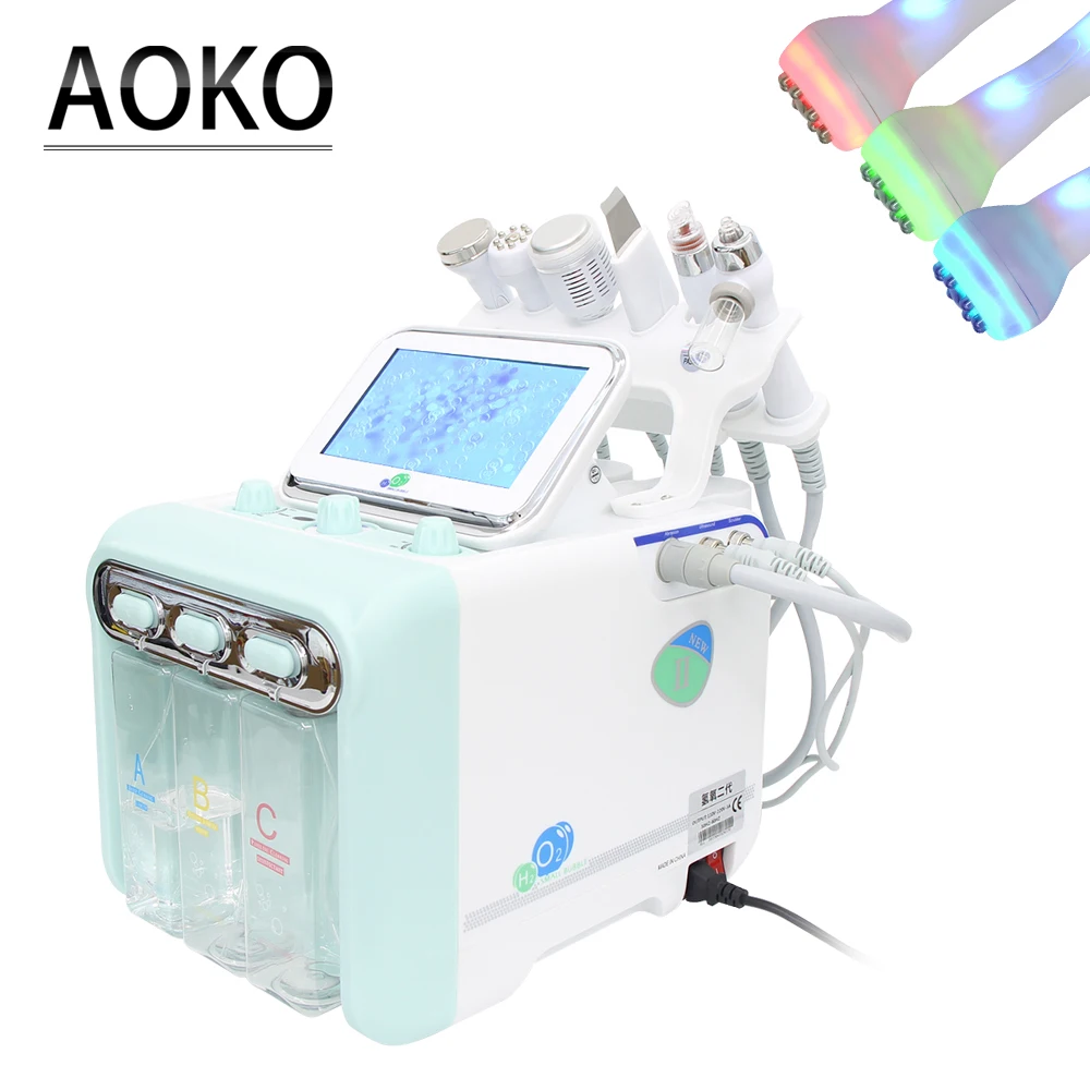 AOKO Новое поступление 6 в 1 РЧ водоструйный гидроалмазный аппарат для дермабразии устройство для микродермабразии лица для очистки лица
AOKO Новое поступление 6 в 1 РЧ водоструйный гидроалмазный аппарат для дермабразии устройство для микродермабразии лица для очистки лица