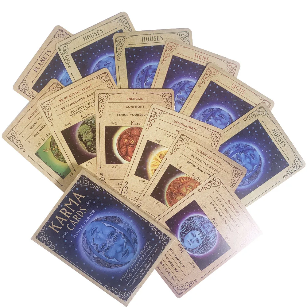 Karma Cards Monte Faber Tarot Cards Game for Party Witchcraft Supplies Occult Divination with PDF Guide Book
Karma Cards Monte Faber Tarot Cards Game for Party Witchcraft Supplies Occult Divination with PDF Guide Book