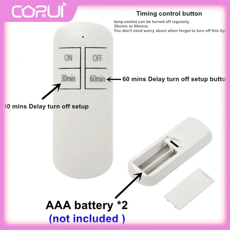 Timer Wireless Remote Control With Remote Controller E27 Lamp Holder Base Led Light Base Smart Home With Timer Hot 110v 220v New
Timer Wireless Remote Control With Remote Controller E27 Lamp Holder Base Led Light Base Smart Home With Timer Hot 110v 220v New