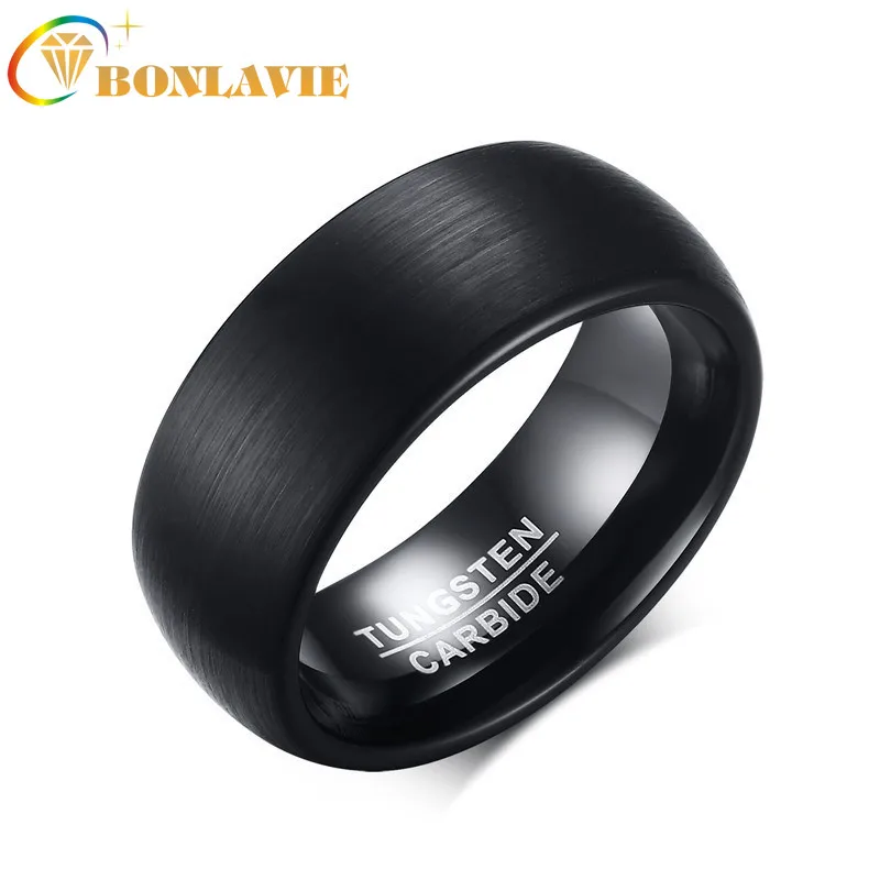 BONLAVIE Men's 8mm Tungsten Carbide Ring Wedding Band Black Dome Matte Finished Ring Comfort Fit Size 7-12
BONLAVIE Men's 8mm Tungsten Carbide Ring Wedding Band Black Dome Matte Finished Ring Comfort Fit Size 7-12