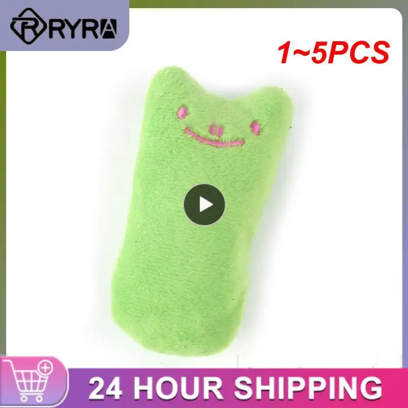 

1~5PCS Teeth Grinding Catnip Toys Funny Interactive Plush Cat Toy Pet Kitten Chewing Vocal Toy Claws Thumb Bite Cat mint For