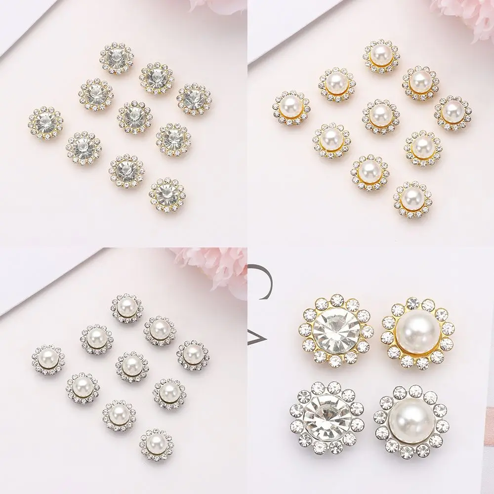 10PCS Flower Crystal Wedding Dress Apparel Sewing Pearl Hairpins Hat Accessories Rhinestone Buttons Pearl Button
10PCS Flower Crystal Wedding Dress Apparel Sewing Pearl Hairpins Hat Accessories Rhinestone Buttons Pearl Button