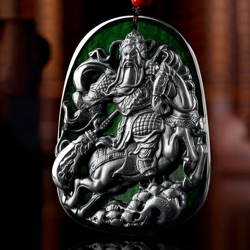 Burmese Jade Guan Yu Pendant Men Gemstones Gemstone Carved Jewelry Real Necklace Emerald Black Natural Talismans Jadeite Charms
Burmese Jade Guan Yu Pendant Men Gemstones Gemstone Carved Jewelry Real Necklace Emerald Black Natural Talismans Jadeite Charms