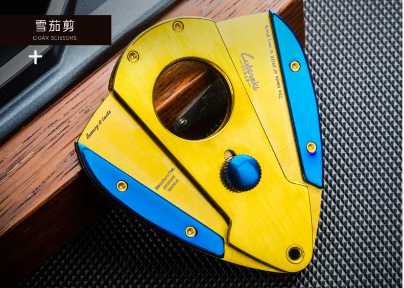 Stainless Steel Cigar Cutter With Gift Leather Case Dual Blades Tobacco Cutting Sigaar Accessories For Friends Family
Stainless Steel Cigar Cutter With Gift Leather Case Dual Blades Tobacco Cutting Sigaar Accessories For Friends Family