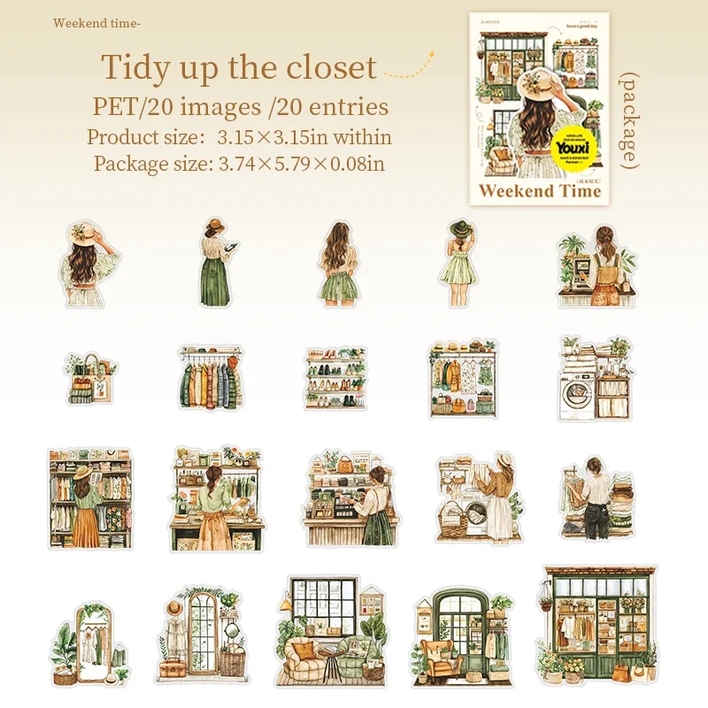 Набор стикеров JIANWU Weekend Time Series 
Набор стикеров JIANWU Weekend Time Series