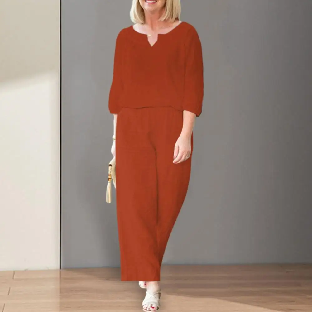 3/4 Sleeve Tops Wide Leg Pants Set Chic Vintage V-neck 3/4 Sleeve Tops High Waist Wide Leg Pants Set for Office Lady Office
3/4 Sleeve Tops Wide Leg Pants Set Chic Vintage V-neck 3/4 Sleeve Tops High Waist Wide Leg Pants Set for Office Lady Office