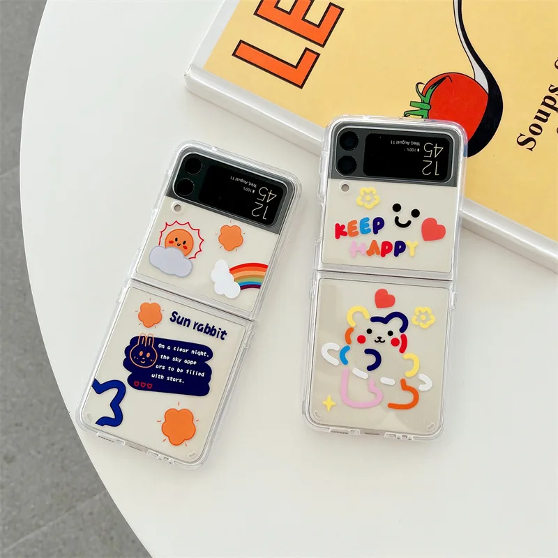 Cartoon Colorful Line Bear Phone Case for Samsung Galaxy Z Flip 4 3 Hard Cover for ZFlip3 Zflip4 Solid Shell Bracket
Cartoon Colorful Line Bear Phone Case for Samsung Galaxy Z Flip 4 3 Hard Cover for ZFlip3 Zflip4 Solid Shell Bracket