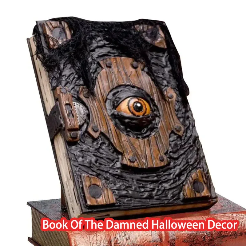 Halloween Decor Book Of The Damned Evil Eye Book Spell Witch Decoration Handmade Black Spellbook Spooky Prop Demon Eyes decor
Halloween Decor Book Of The Damned Evil Eye Book Spell Witch Decoration Handmade Black Spellbook Spooky Prop Demon Eyes decor