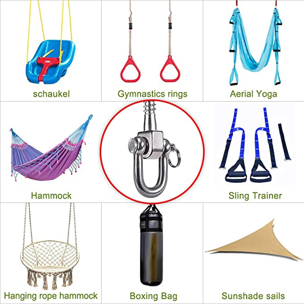 Indoor Outdoor Swing Heavy Duty Swing Hangers Stand 180° Swing Back 2-in-1 Design Screw Suspension Accessories
Indoor Outdoor Swing Heavy Duty Swing Hangers Stand 180° Swing Back 2-in-1 Design Screw Suspension Accessories