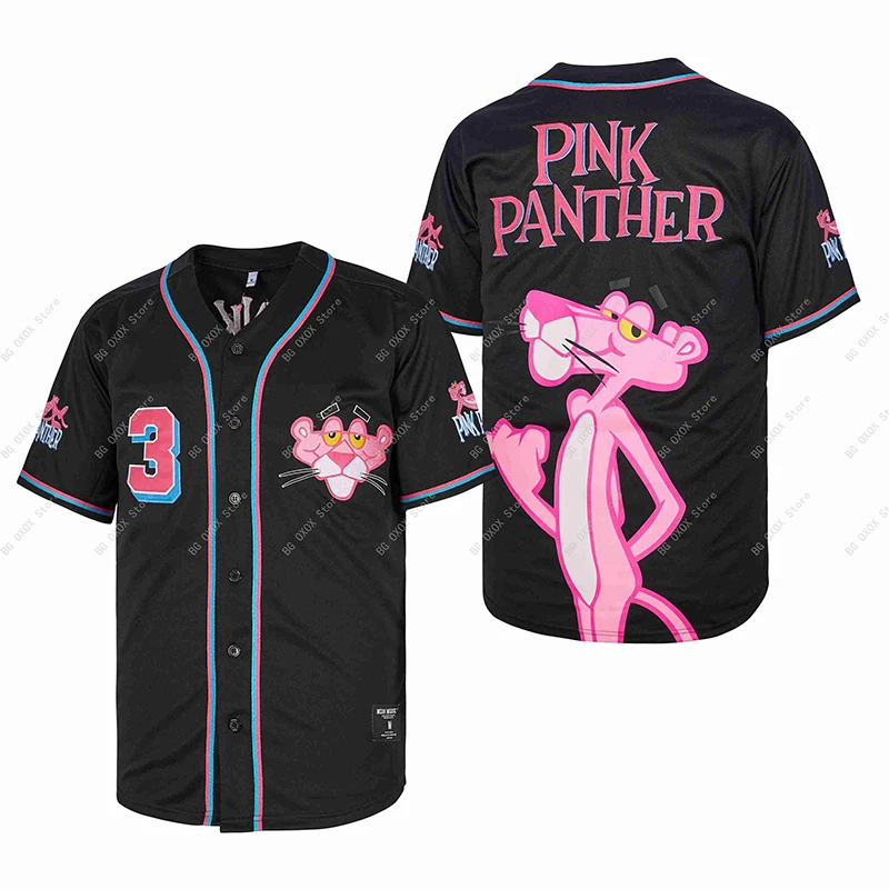 Трикотажная спортивная одежда BG с вышивкой, Черная бейсбольная майка с розовой пантерой, уличная культура в стиле хип-хоп, 2022
Трикотажная спортивная одежда BG с вышивкой, Черная бейсбольная майка с розовой пантерой, уличная культура в стиле хип-хоп, 2022