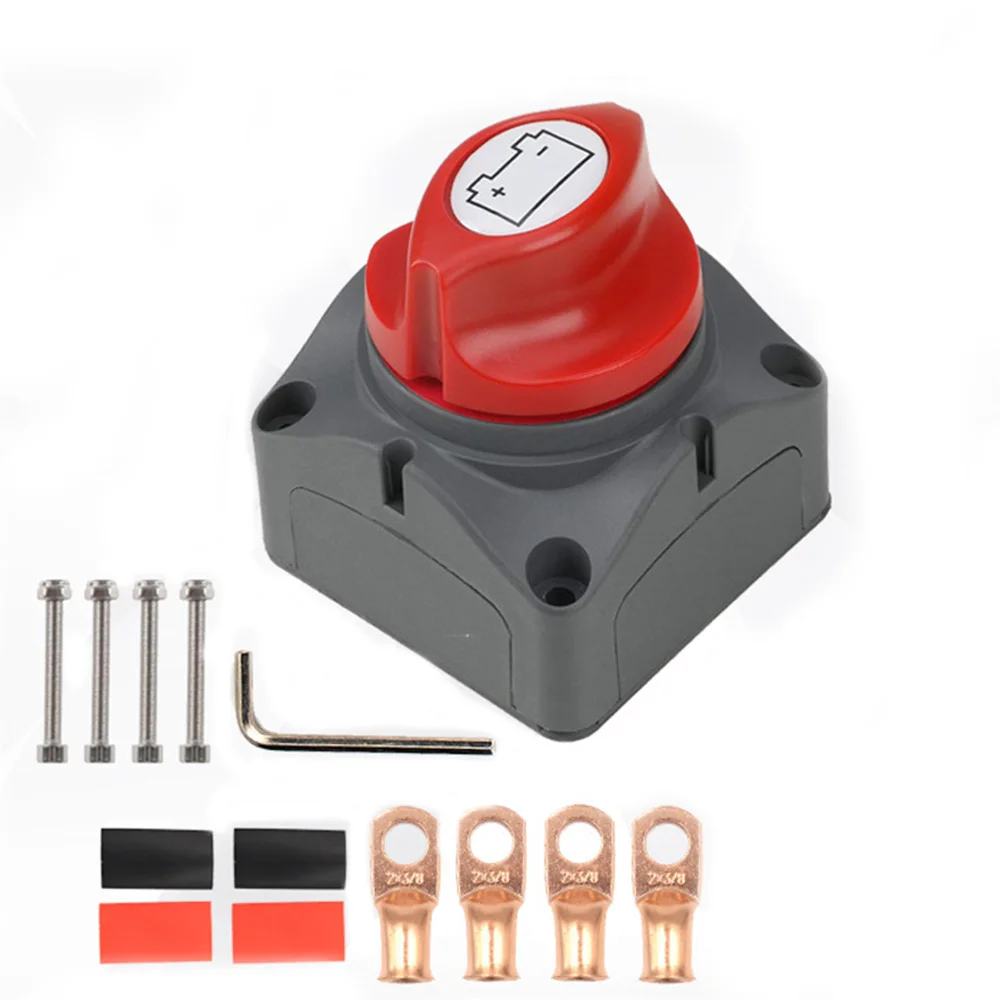 Battery Disconnect Switch Master, 12V-48V Two-Speed Knob Power Switch 275Amps High Current for Car RV Marine Boat Truck ATV
Battery Disconnect Switch Master, 12V-48V Two-Speed Knob Power Switch 275Amps High Current for Car RV Marine Boat Truck ATV