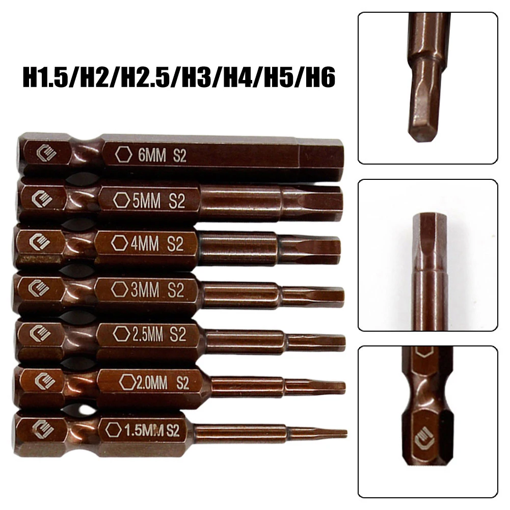 7pcs Hexagon Screwdriver Bit Quick Change Impact Driver Power Drill 50mm H1.5-H6 Screwdriver Set Accessories
7pcs Hexagon Screwdriver Bit Quick Change Impact Driver Power Drill 50mm H1.5-H6 Screwdriver Set Accessories
