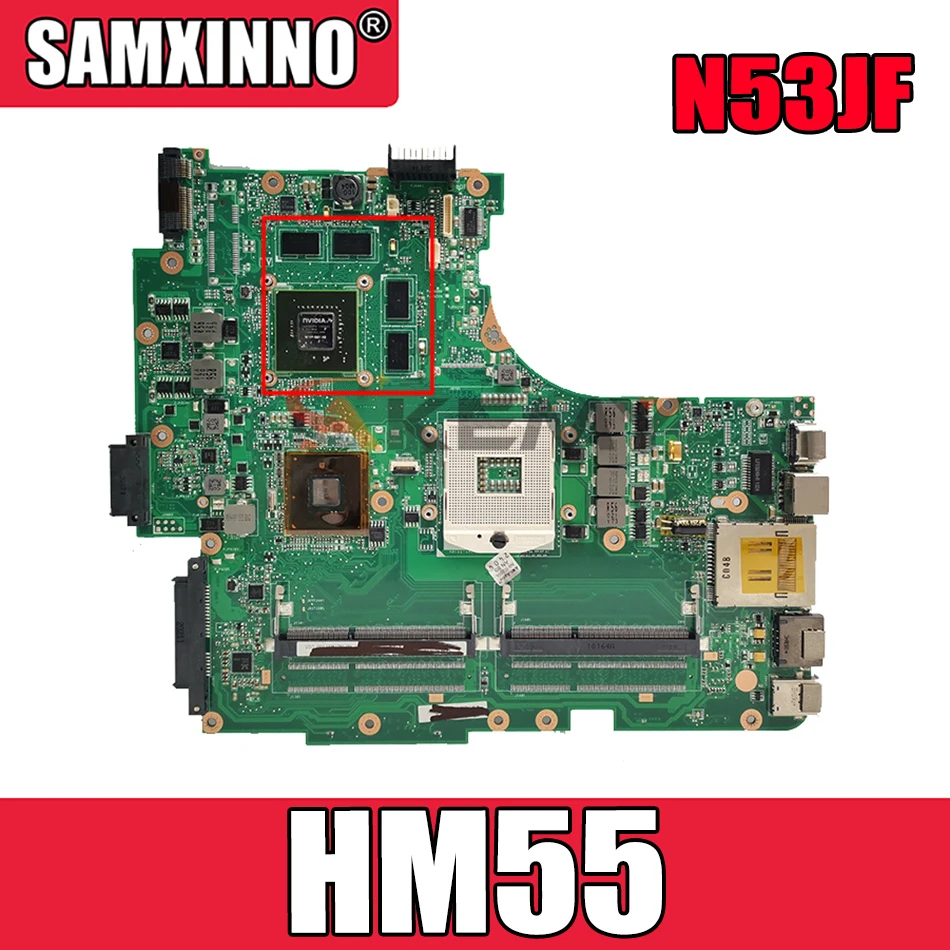Материнская плата Akemy N53JF для ноутбука ASUS N53J N53JF N53JG N53JQ, протестированная оригинальная материнская плата HM55
Материнская плата Akemy N53JF для ноутбука ASUS N53J N53JF N53JG N53JQ, протестированная оригинальная материнская плата HM55