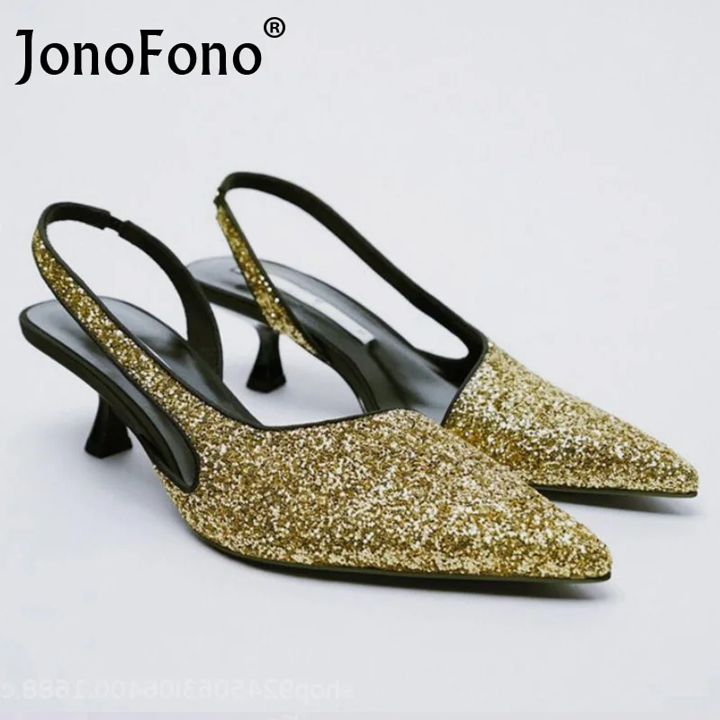 JonoFono 2022 New Women Sandals Thin Heels Pointed Toe Summer Women'S Shoes Fashion Slip On Gold Dust Footwear Size 35-41
JonoFono 2022 New Women Sandals Thin Heels Pointed Toe Summer Women'S Shoes Fashion Slip On Gold Dust Footwear Size 35-41