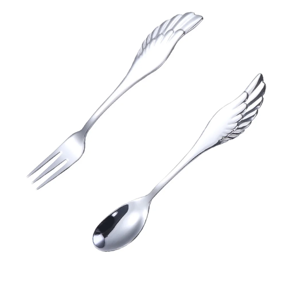 

Spoon Set Fork Steel Stainless Metal Forks Dessert Spoons Flatware Utensils Cutlery Eating Coffee Serving Ice Mini Tasting