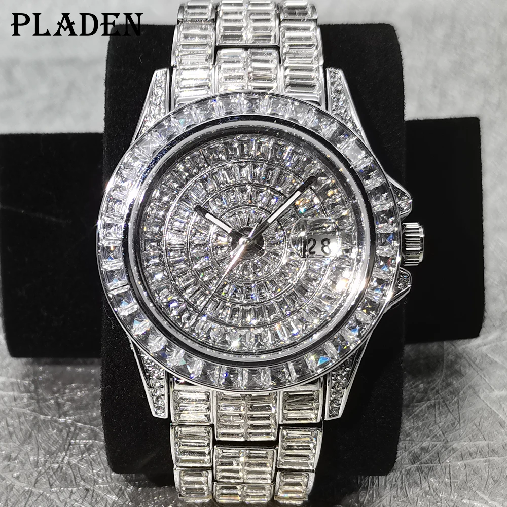 Hip Hop Men Watches Top 18K Luxury Waterproof Full CZ Square Diamond Watch Automatic Date Sport Luminous AAA Clocks Dropshipping
Hip Hop Men Watches Top 18K Luxury Waterproof Full CZ Square Diamond Watch Automatic Date Sport Luminous AAA Clocks Dropshipping