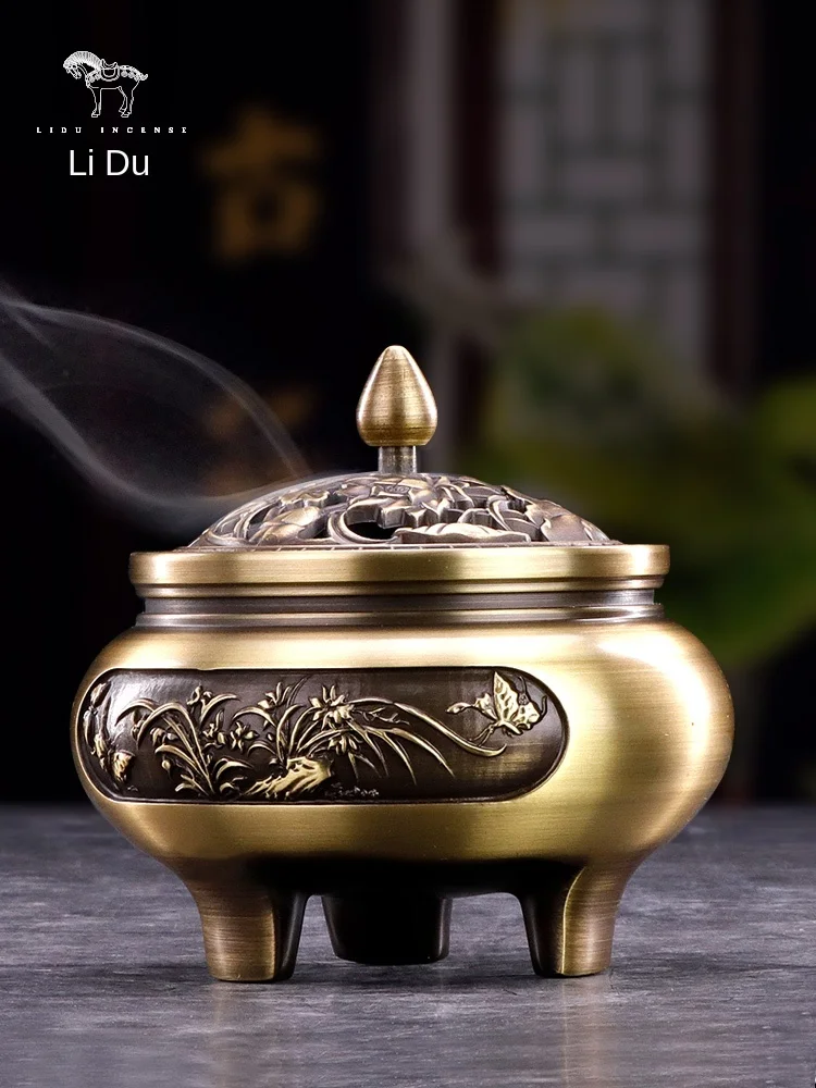 Li Du three legged pure copper incense burner household indoor aloe sandalwood incense burner incense burner tea ceremony for
Li Du three legged pure copper incense burner household indoor aloe sandalwood incense burner incense burner tea ceremony for