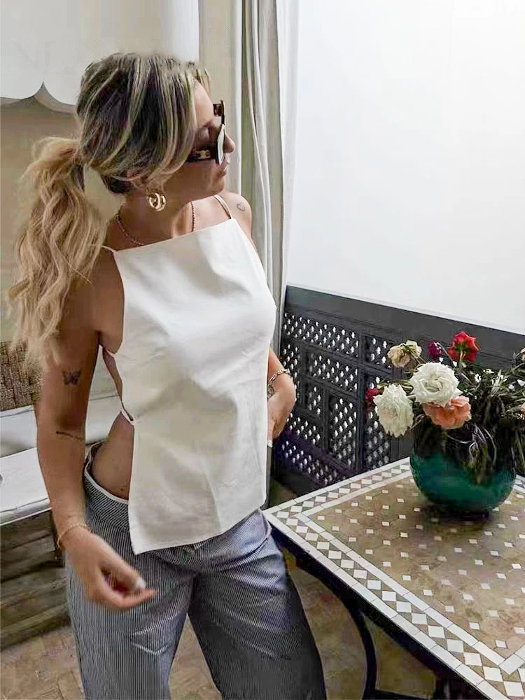 Sexy Solid Women Camisole 2023 Summer Backless Sleeveless Slim Vintage Vest Crop Top For Ladies Casual Fashion Camis Female New
Sexy Solid Women Camisole 2023 Summer Backless Sleeveless Slim Vintage Vest Crop Top For Ladies Casual Fashion Camis Female New
