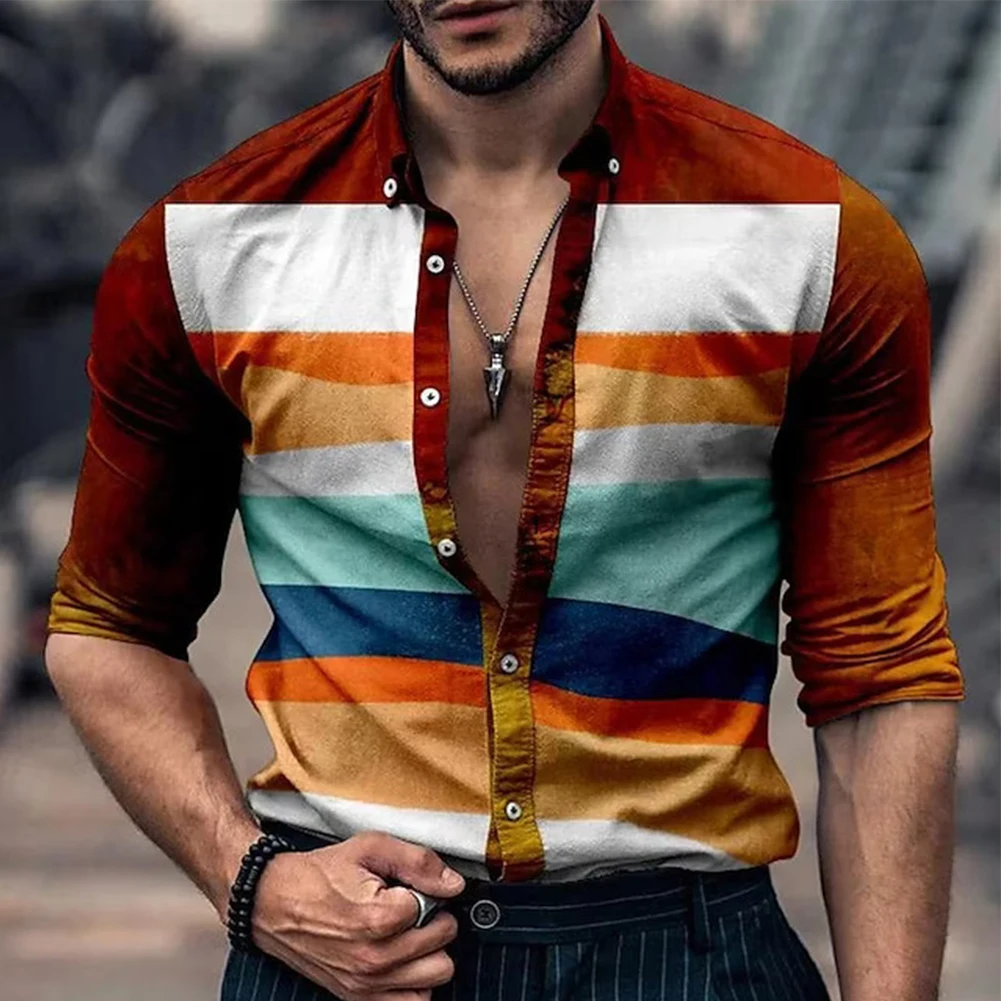 Baroque Style Men Button Down Shirts Fashion Man Long Sleeve Blouse Casual Vintage Contrast Color Shirts
Baroque Style Men Button Down Shirts Fashion Man Long Sleeve Blouse Casual Vintage Contrast Color Shirts