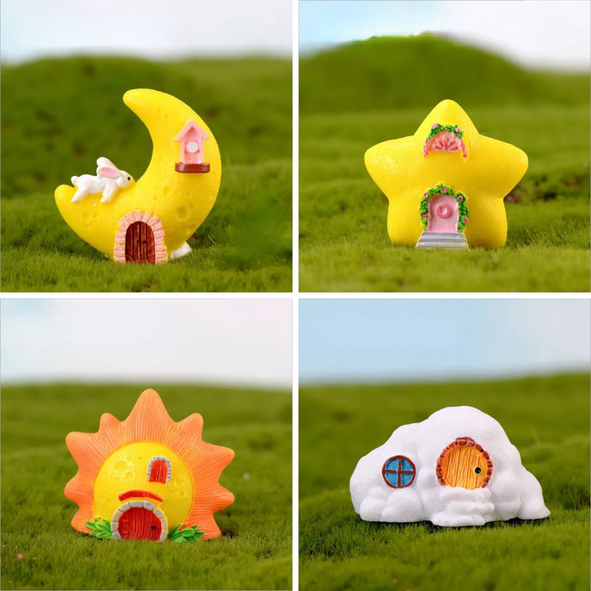 Figurines Miniatures Dream Starry Sky House Micro Landscape Resin Stars Moon Sun Cloud Cake Decoration Crafts Home Decor
Figurines Miniatures Dream Starry Sky House Micro Landscape Resin Stars Moon Sun Cloud Cake Decoration Crafts Home Decor