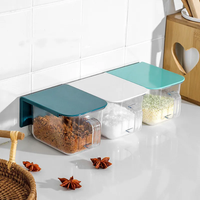Multi-function Kitchen Spice Box Dustproof Moisture-Proof Tank Wall-Mounted Punch-Free Salt Shaker Sugar Container Kitchen Tools
Multi-function Kitchen Spice Box Dustproof Moisture-Proof Tank Wall-Mounted Punch-Free Salt Shaker Sugar Container Kitchen Tools