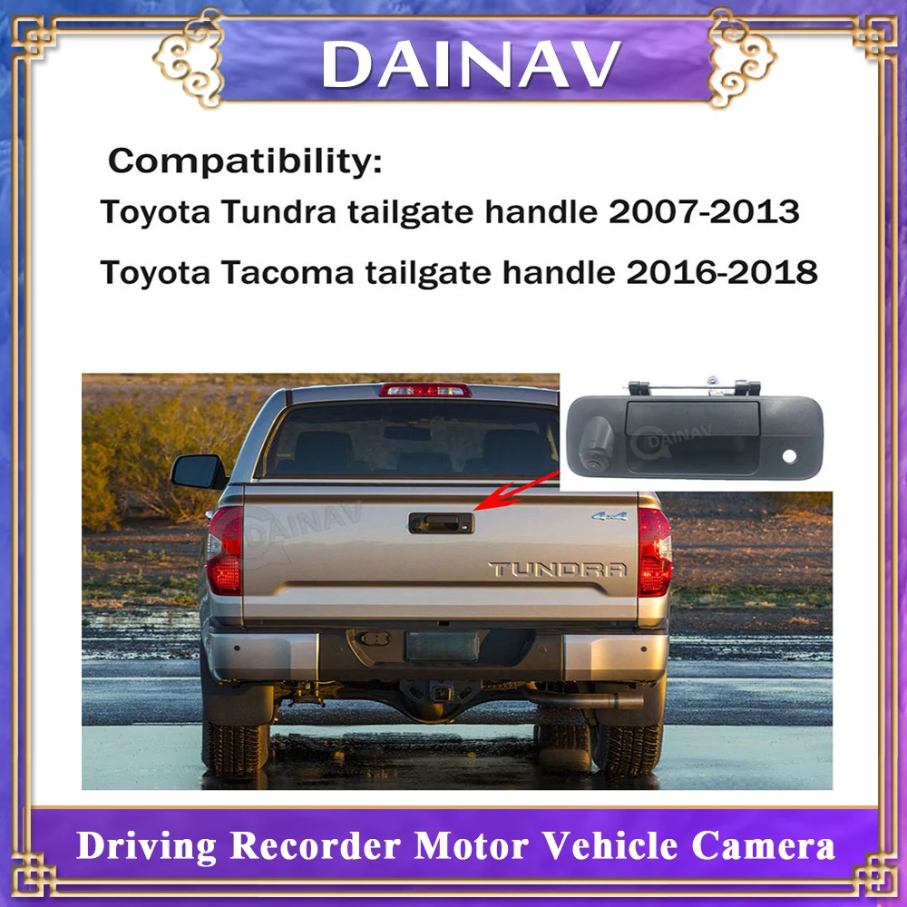 Видеорегистратор 2din для автомобиля Toyota tundra с ручкой для задней двери 2015-2019, ручная камера Picara, HD камера ночного вида
Видеорегистратор 2din для автомобиля Toyota tundra с ручкой для задней двери 2015-2019, ручная камера Picara, HD камера ночного вида