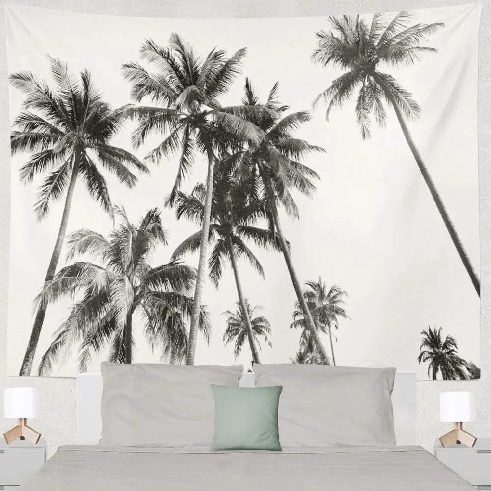Black and white silhouette tropical coconut palm cloth Tapestry Wall Hanging Decor Elegant Psychedelic Abstract Carpet Cloth
Black and white silhouette tropical coconut palm cloth Tapestry Wall Hanging Decor Elegant Psychedelic Abstract Carpet Cloth