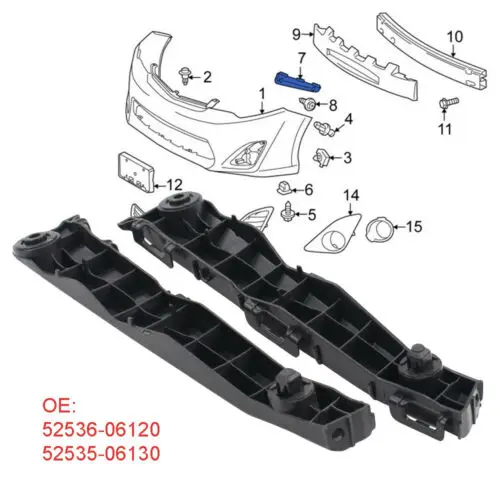 For Camry 2012-2014 Front Bumper Retainer Side Support Brackets LH & RH Car Accessories High-quality Bumpers
For Camry 2012-2014 Front Bumper Retainer Side Support Brackets LH & RH Car Accessories High-quality Bumpers