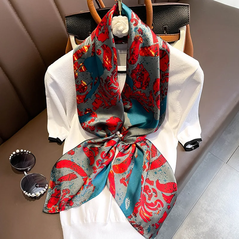 Spring Print Silk Satin Scarf Women Muslim Hijab Neckerchief Shawl Wraps Headband Handle Bag Hair Accessories Bandana 2022
Spring Print Silk Satin Scarf Women Muslim Hijab Neckerchief Shawl Wraps Headband Handle Bag Hair Accessories Bandana 2022