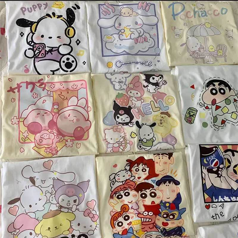 Kawaii Sanrio Pochacco Anime Kuromi My Melody Short Sleeves Girly Heart Cinnamoroll Cute Cartoon T-Shirt Toys for Girls
Kawaii Sanrio Pochacco Anime Kuromi My Melody Short Sleeves Girly Heart Cinnamoroll Cute Cartoon T-Shirt Toys for Girls