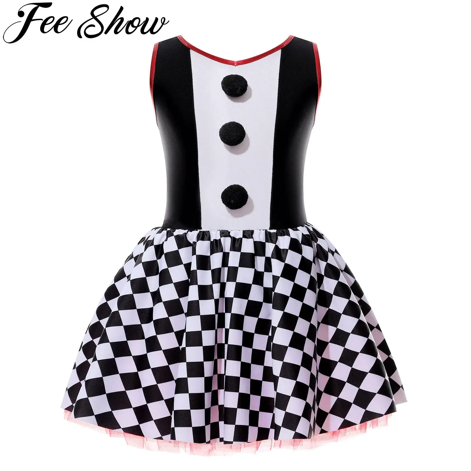 Kids Girls Witch Costume Halloween Cosplay Dresses Sleeveless Checkerboard Print Tutu Dress for Carnival Party Dress Up Clothes
Kids Girls Witch Costume Halloween Cosplay Dresses Sleeveless Checkerboard Print Tutu Dress for Carnival Party Dress Up Clothes