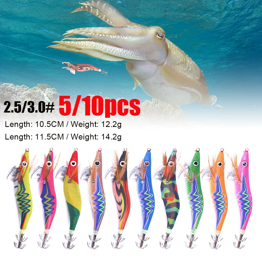 5/10Pcs Squid Fishing lure Shrimp Jigs Wood Lure Luminous Octopus Lures 3D Eyes Cuttlefish Lifelike Fishing Tackle Accessories
5/10Pcs Squid Fishing lure Shrimp Jigs Wood Lure Luminous Octopus Lures 3D Eyes Cuttlefish Lifelike Fishing Tackle Accessories