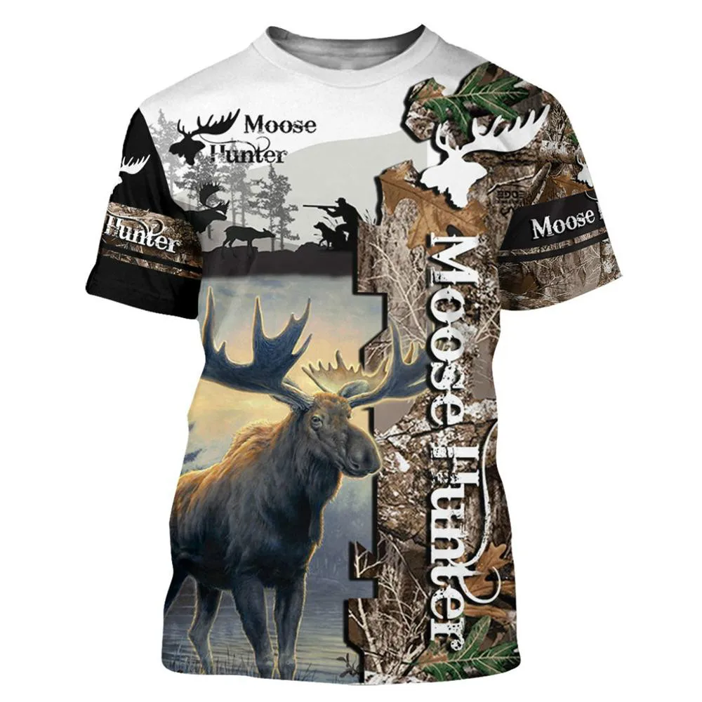 Hunting 3D Summer Print deer T-shirt Men's Short Sleeve Streetwear Harajuku Style Polyester Material Clothing
Hunting 3D Summer Print deer T-shirt Men's Short Sleeve Streetwear Harajuku Style Polyester Material Clothing