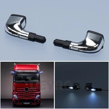 2pcs Simulation Electronic Rearview Mirror Parts for 1/14 Tamiya RC Dump Truck BENZ ACTROS 3363 Arocs Car Accessories