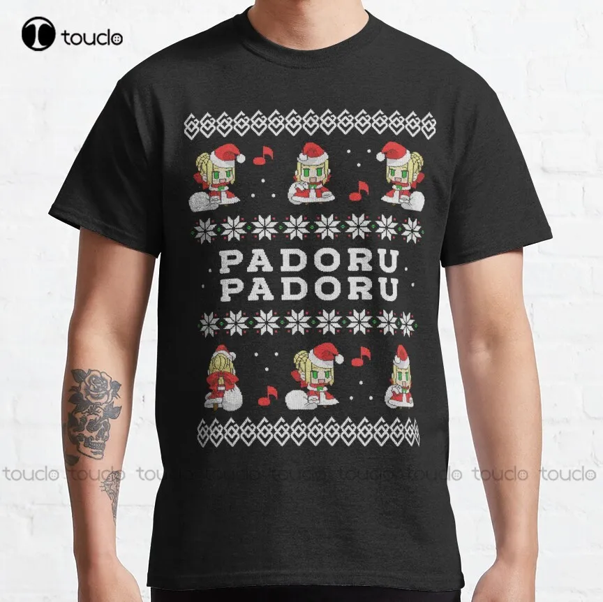 Padoru Saber Fate Уродливый Рождественский свитер Классическая футболка боулинг рубашки для мужчин индивидуальный Aldult подростковый унисекс цвет хлопок
Padoru Saber Fate Уродливый Рождественский свитер Классическая футболка боулинг рубашки для мужчин индивидуальный Aldult подростковый унисекс цвет хлопок