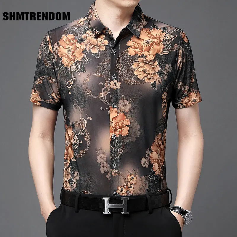 Wash And Wear 3D Floral Pattern Print Casual Short Sleeve Men Shirt SummerNew Quality Soft Comfortable Icy Cool Camisa Masculina
Wash And Wear 3D Floral Pattern Print Casual Short Sleeve Men Shirt SummerNew Quality Soft Comfortable Icy Cool Camisa Masculina