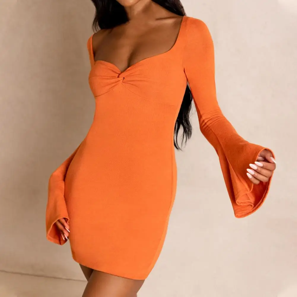Dresses For Woman Flare Long Sleeves Hip Wrap Bodycon Dress Autumn Solid Color High Elastic Party Club Mini Dress Vestidos
Dresses For Woman Flare Long Sleeves Hip Wrap Bodycon Dress Autumn Solid Color High Elastic Party Club Mini Dress Vestidos