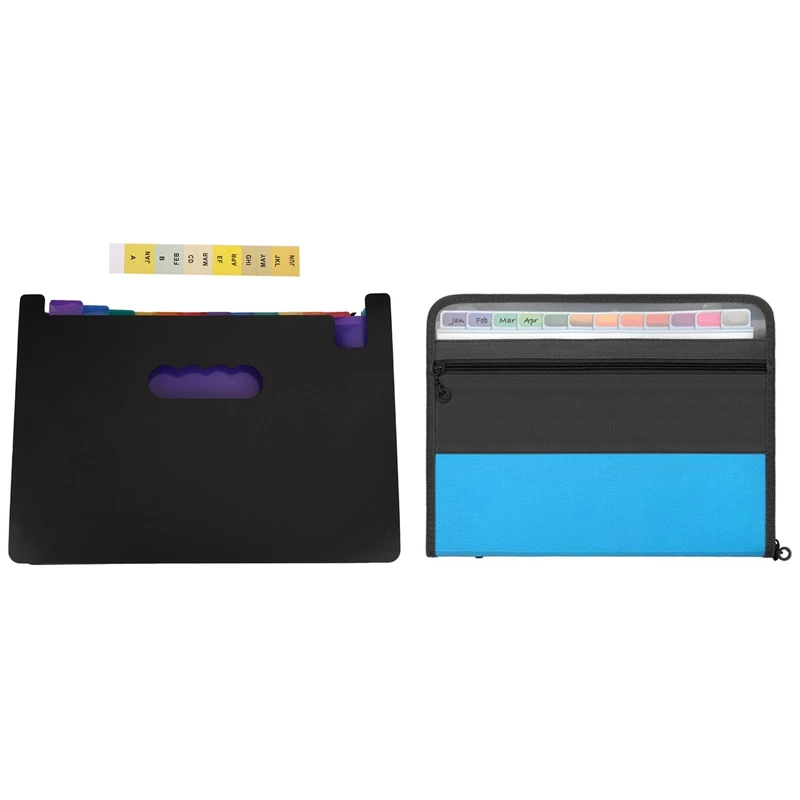 2 Pcs Expanding File Folder, Accordion Document Organizer Letter A4 Size Zipper Closure, Rainbow Color & Blue
2 Pcs Expanding File Folder, Accordion Document Organizer Letter A4 Size Zipper Closure, Rainbow Color & Blue