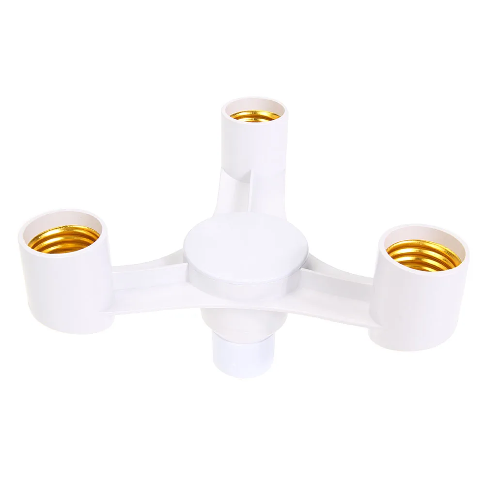E27 3 in 1 LED Light Bulbs Socket Adapter Splitter Standard Lamp Holder Base Converter for Home Commercial Lighting 
E27 3 in 1 LED Light Bulbs Socket Adapter Splitter Standard Lamp Holder Base Converter for Home Commercial Lighting