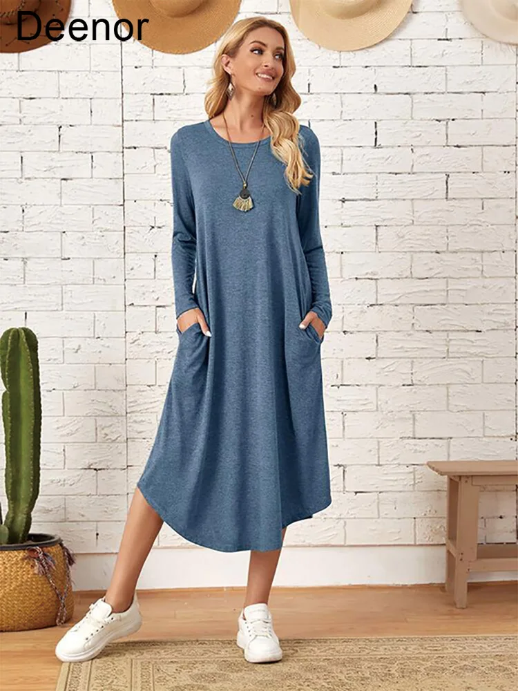deenor Cotton Women's Dress Black O-neck Casual Long Sleeve Dresses Female New Loose Elegant Woman Clothing Ladies
deenor Cotton Women's Dress Black O-neck Casual Long Sleeve Dresses Female New Loose Elegant Woman Clothing Ladies