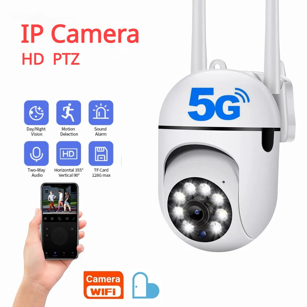 5G PTZ IP Camera 1080P HD WiFi Surveillance Cameras 2MP Full Color Night Vision Security Camera 4x Digital Zoom Wireless Camera
5G PTZ IP Camera 1080P HD WiFi Surveillance Cameras 2MP Full Color Night Vision Security Camera 4x Digital Zoom Wireless Camera
